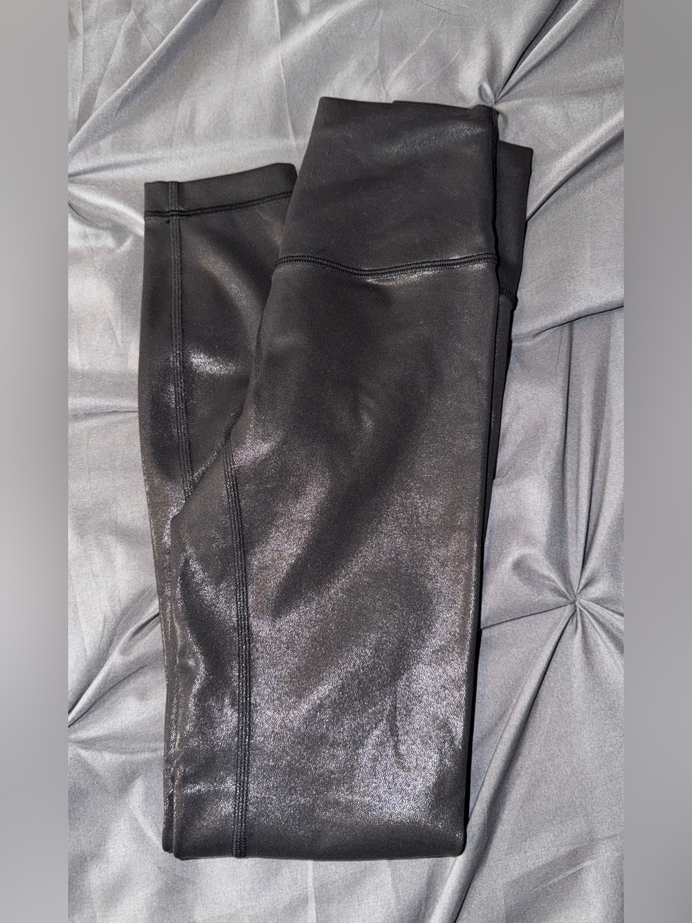 lululemon athletica Black faux leather Leggings
